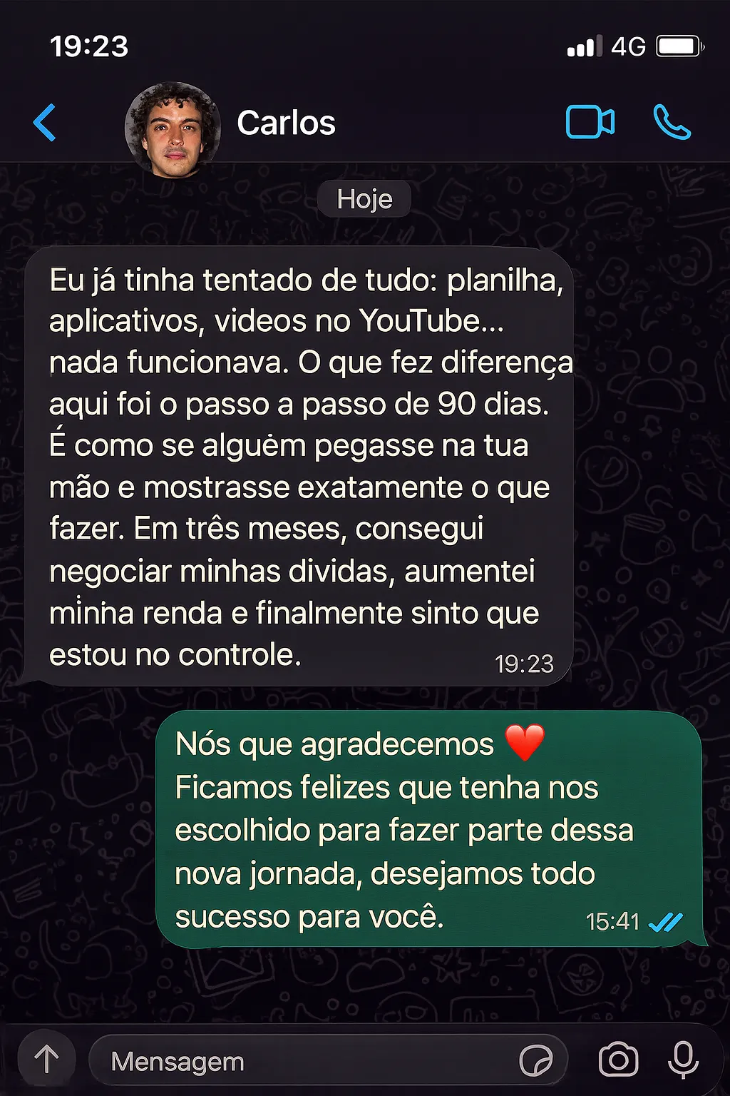 História de Sucesso de Carlos
